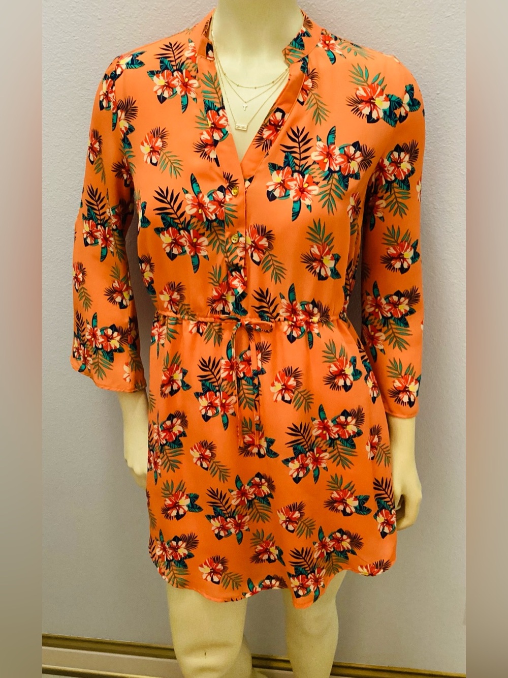 Charlotte Russe Orange Floral Mini Dress